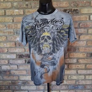 VINTAGE REMETEE SKULL GRAPHIC T SHIRT SIZE XL